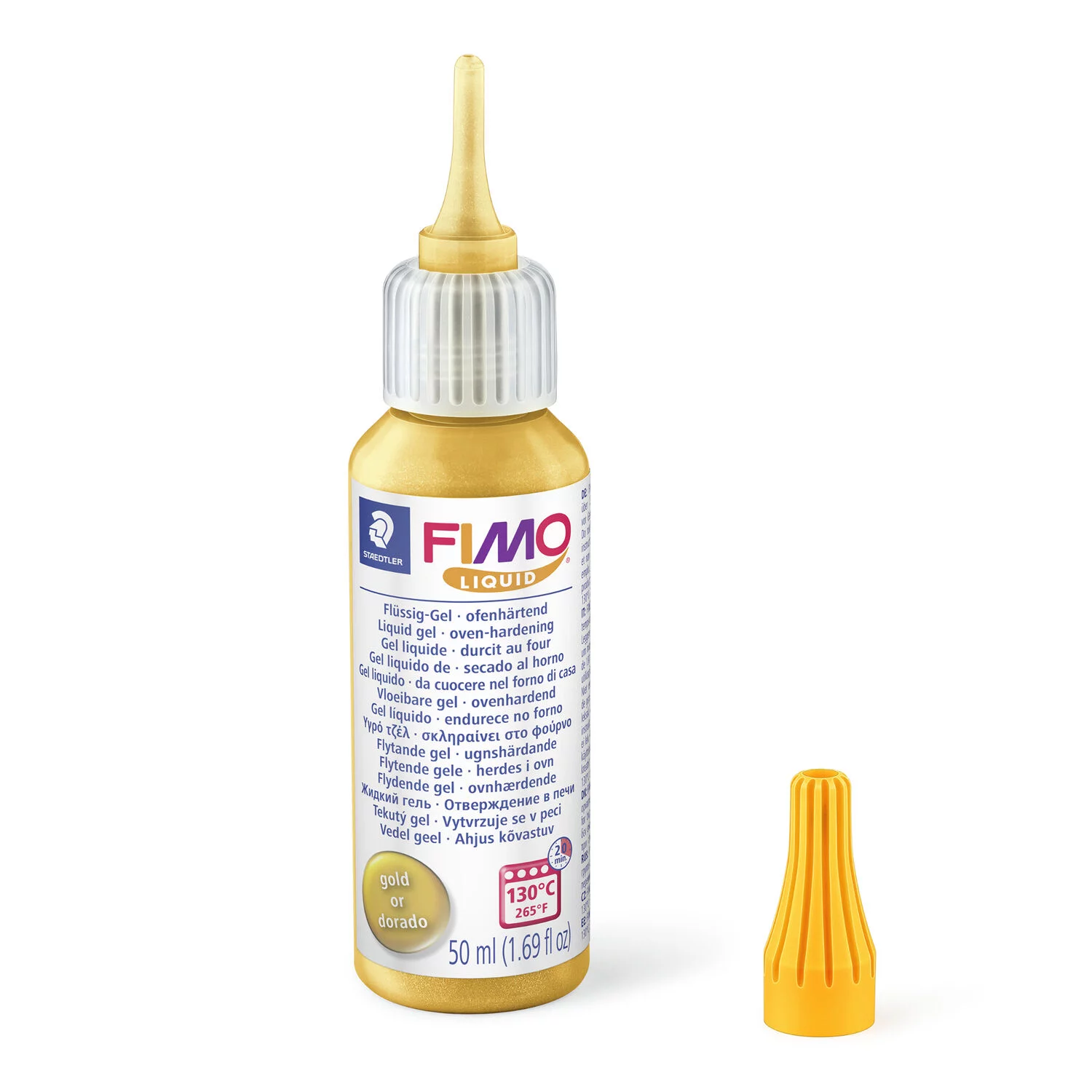 STAEDTLER Zubehör FIMO Liquid Gel, ofenhärtendes Gel, fließfähige Konsistenz, 50 ml, gold