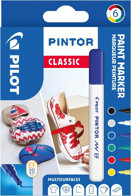 PILOT Kreativmarker PINTOR 2.3 (EF) 6er Set Classic