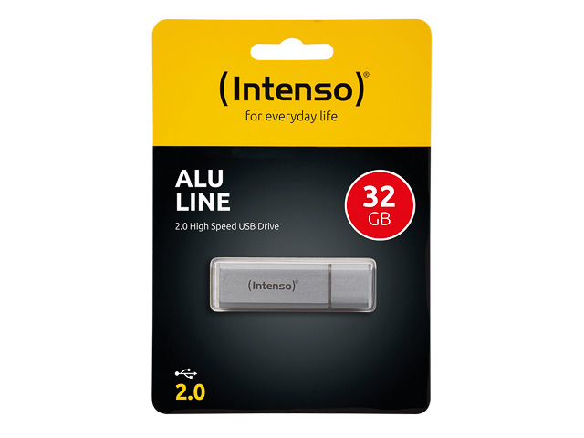 INTENSO ALU LINE USB STICK 32GB 3521482 28MB/S USB 2.0 SILBER - 3521482