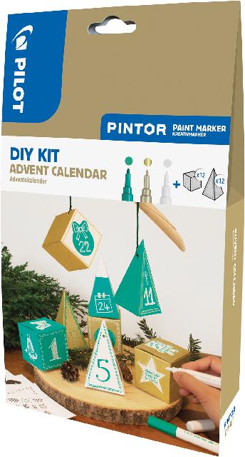 PILOT Kreativmarker PINTOR 2.3/2.9 (EF/F) DIY-Set Adventskalender