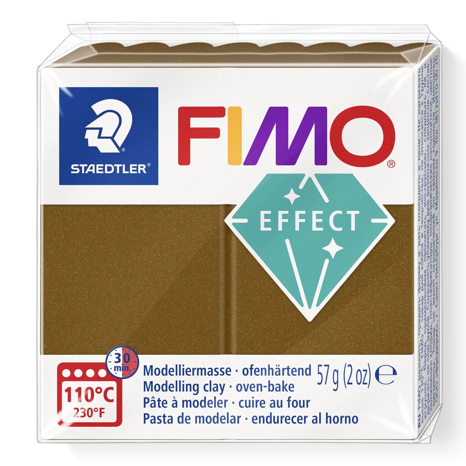 STAEDTLER 8010-71 - Fimo effect Metallic ofenhärtende Modelliermasse, 57g, antikbronze metallic