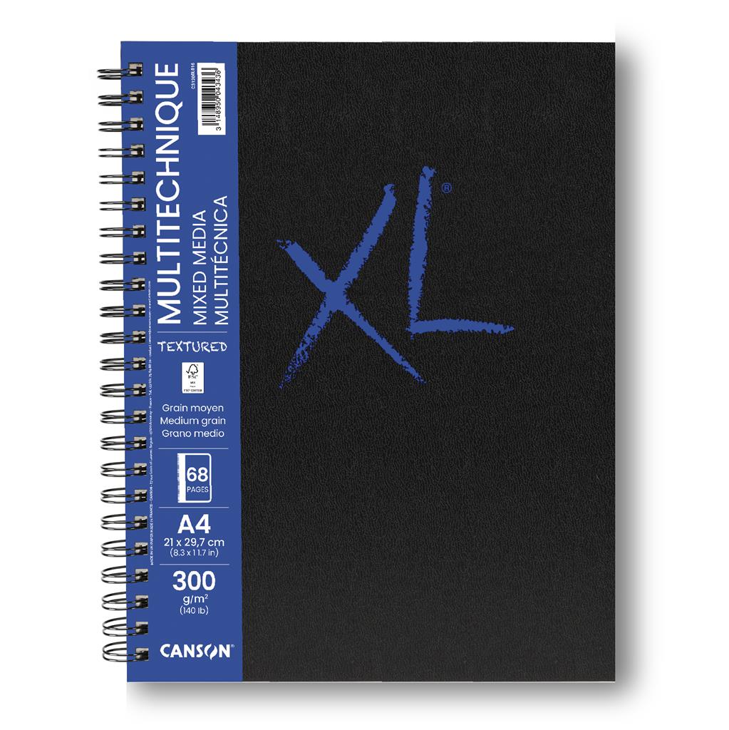 CANSON XL Mix Media (Mischtechniken) Buch, Hochformat, spiralgeb., DIN A4, 40 Blatt, 300 g/m², weiß