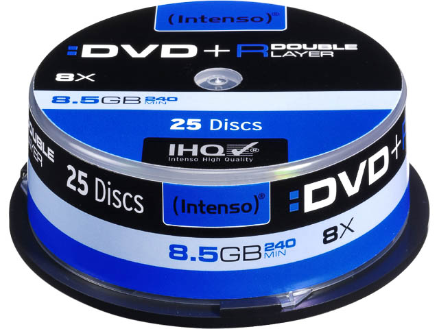 INTENSO DVD+R DL 8.5GB 8X (25Stk) CB CAKE BOX - 4311144