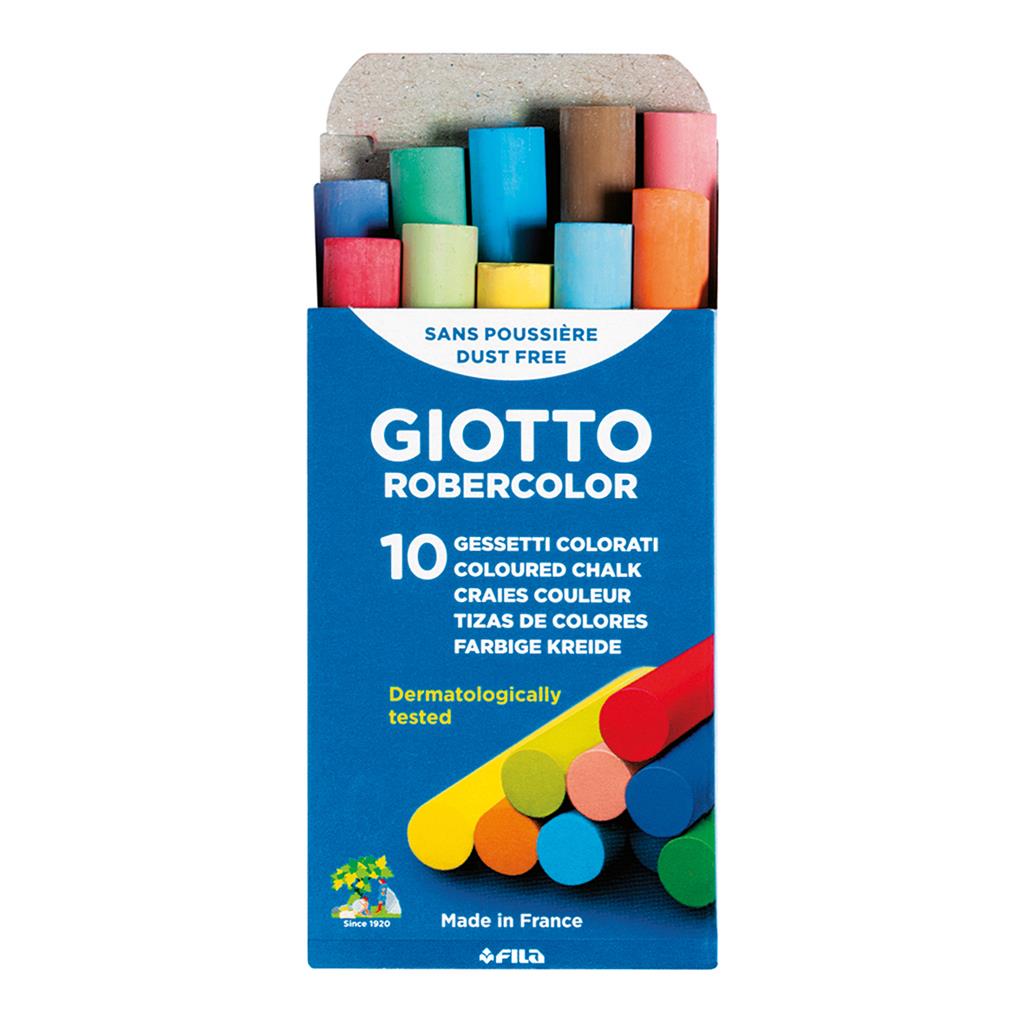 GIOTTO Robercolor Kreide farbig sortiert, 10 Stk.