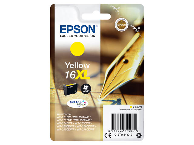 EPSON 16XL WF TINTE YELLOW HC 450S 6,5ml - C13T16344012
