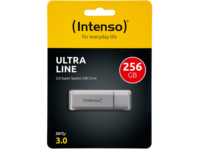 INTENSO ULTRA LINE USB STICK 256GB 70MB/S USB 3.0 SILBER - 3531492