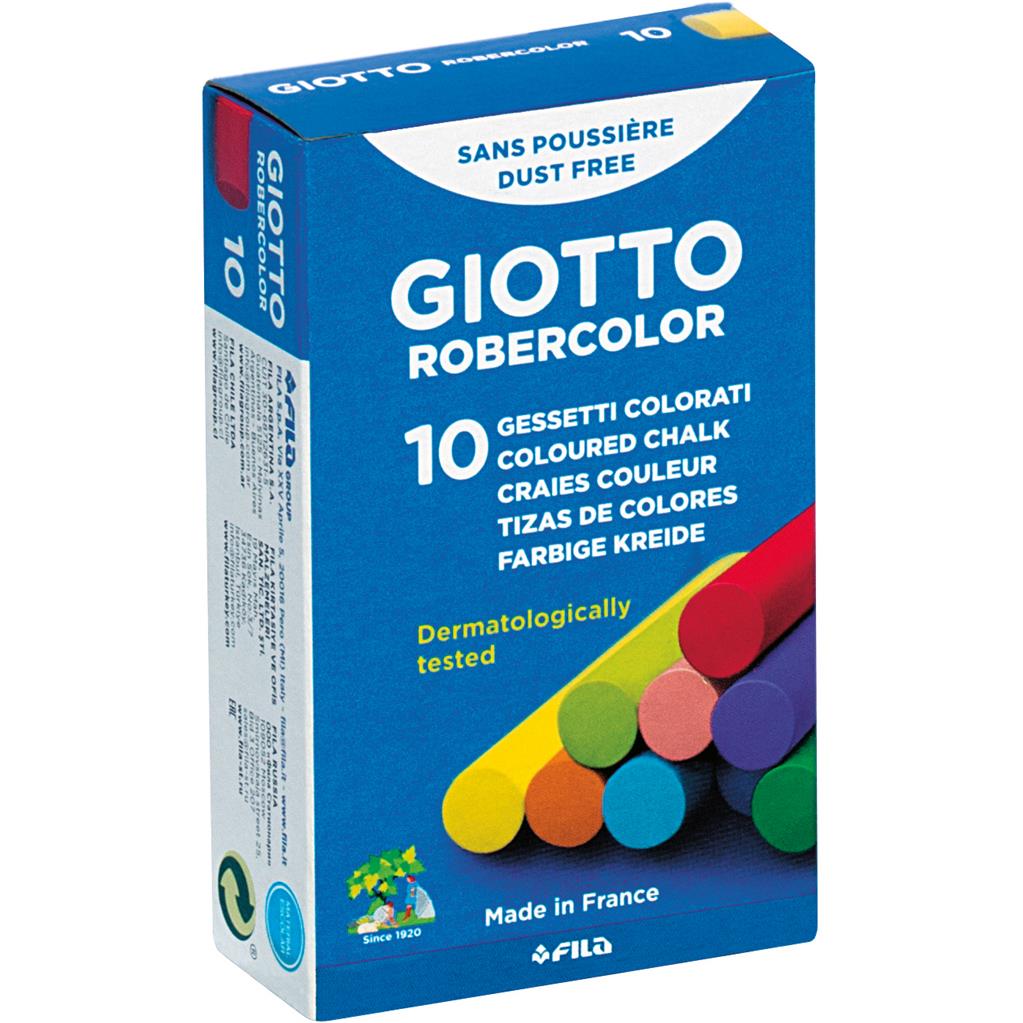 GIOTTO Robercolor Kreide farbig sortiert, 10 Stk.