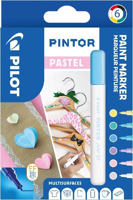 PILOT Kreativmarker PINTOR 2.3 (EF) 6er Set Pastell