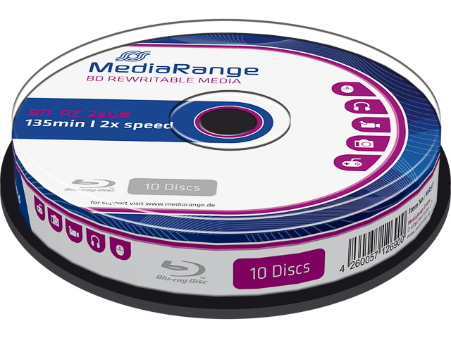 MEDIARANGE BD-RE 25GB 2X(10Stk) CB BLU-RAY CAKE BOX - MR501