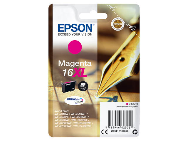 EPSON 16XL WF TINTE MAGENTA HC 450S 6,5ml - C13T16334012