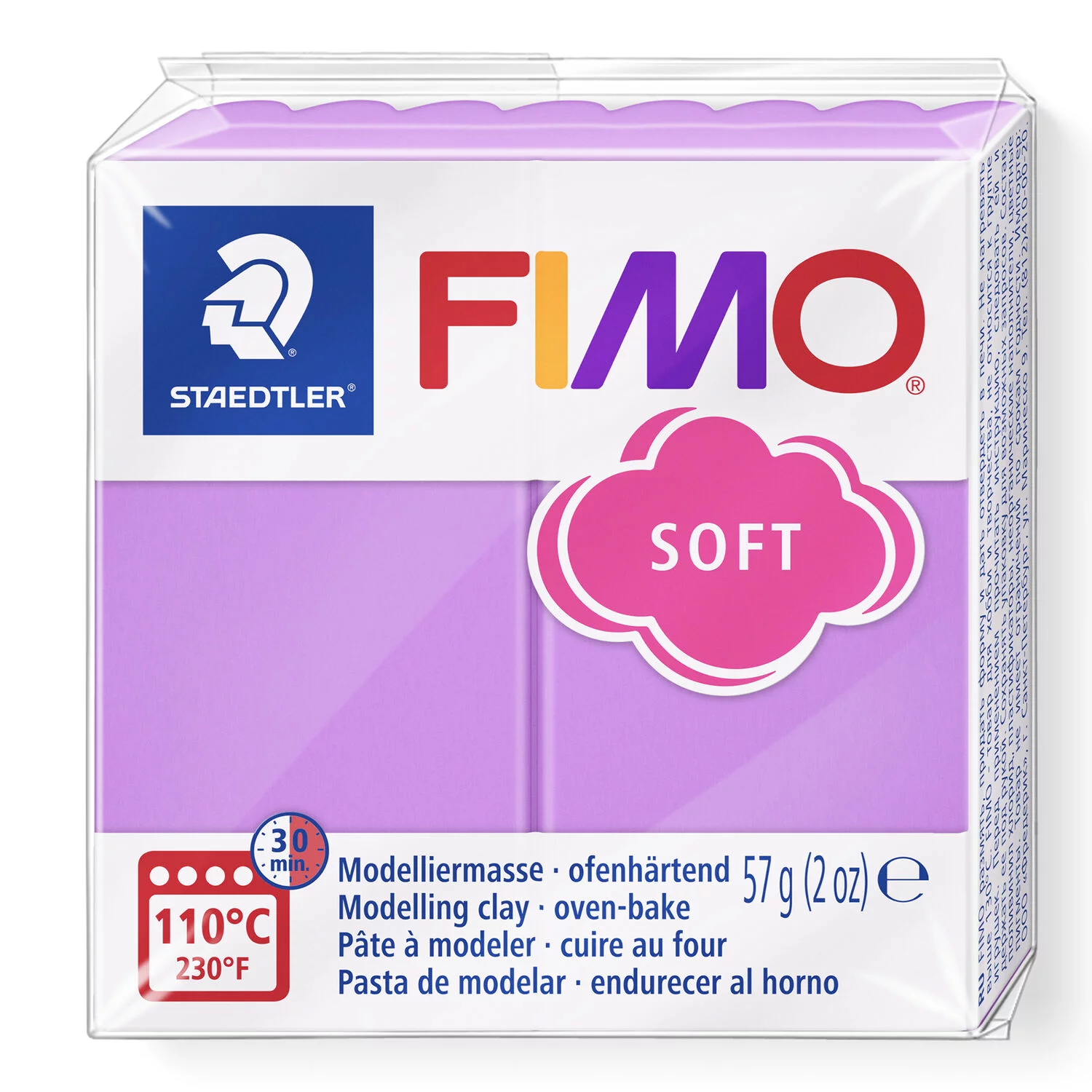 STAEDTLER 8020-62 - Fimo Soft ofenhärtende Modelliermasse, 57 g, lavendel