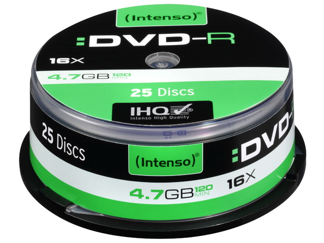 INTENSO DVD-R 4.7GB 16X (25Stk) CB CAKE BOX - 4101154
