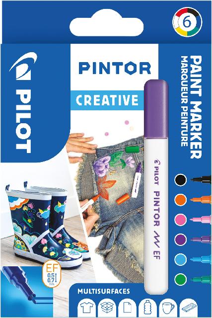 PILOT Kreativmarker PINTOR 2.3 (EF) 6er Set Creative