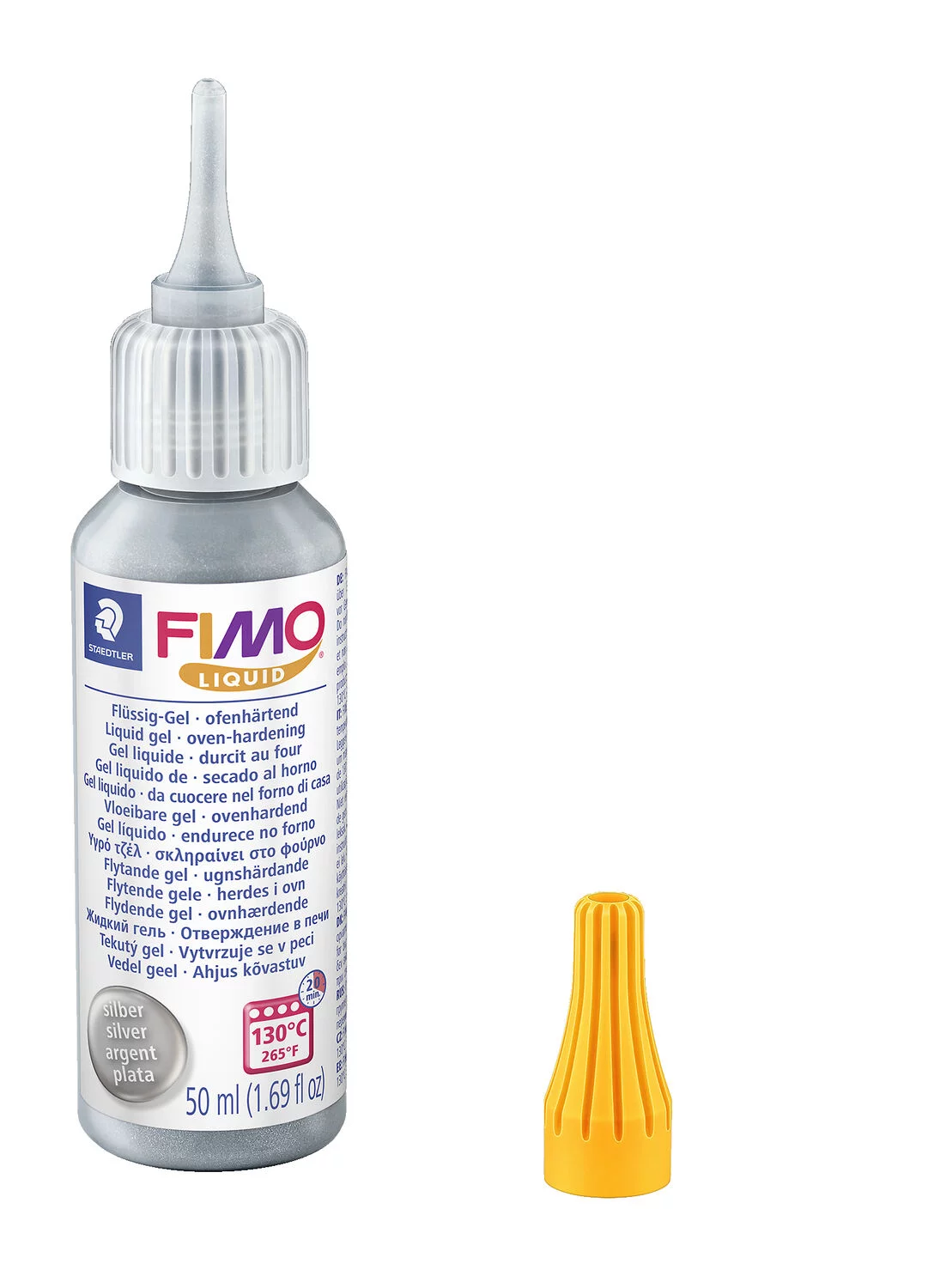 STAEDTLER Zubehör FIMO Liquid Gel, ofenhärtendes Gel, fließfähige Konsistenz, 50 ml, silber