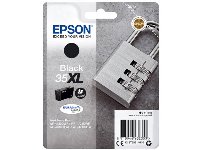 EPSON 35XL WF TINTE BLACK HC 2600S 41,2ml - C13T35914010