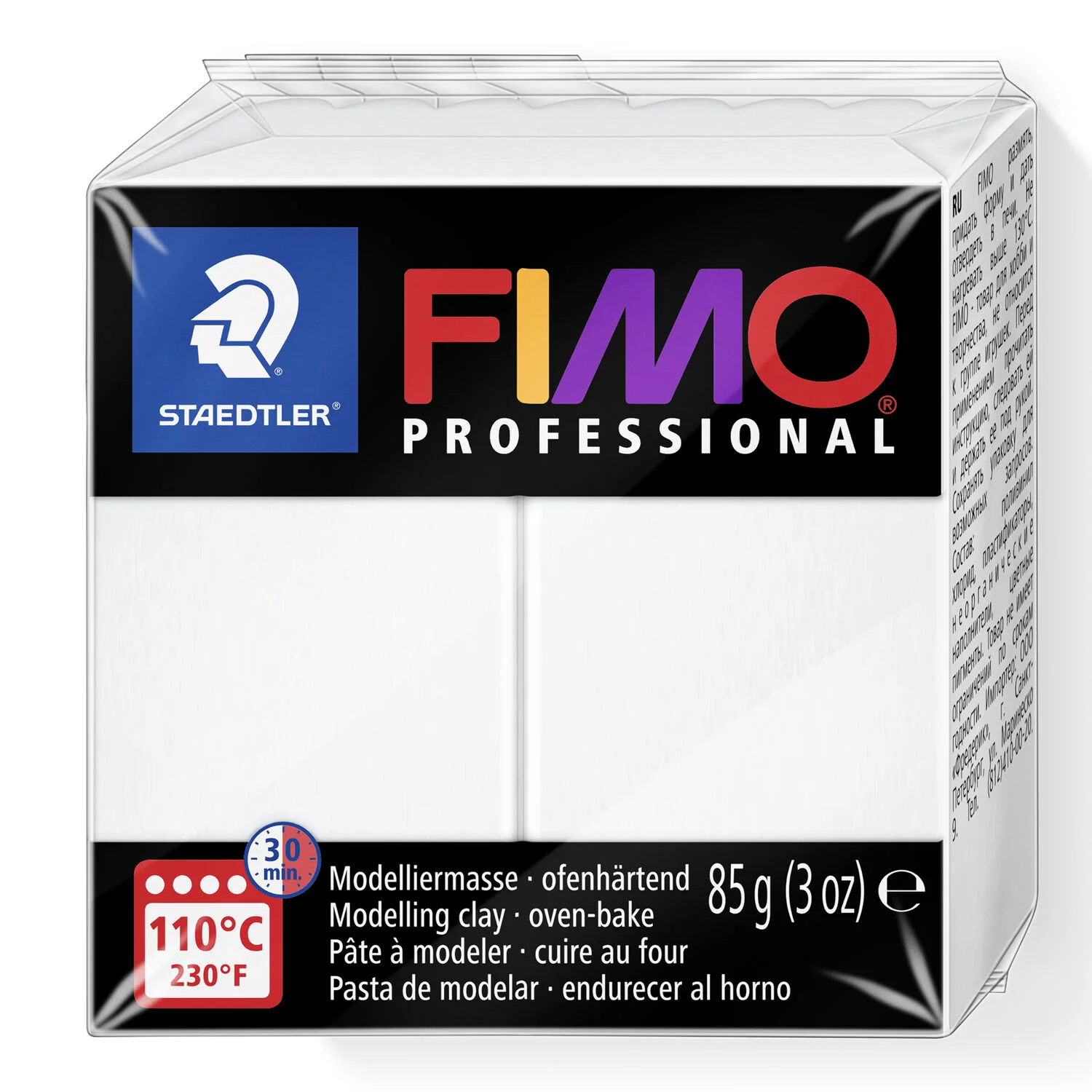 STAEDTLER 8004-0 - Fimo professional ofenhärtende Modelliermasse, 85g, weiß