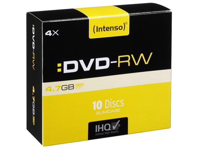 INTENSO DVD-RW 4.7GB 4X (10Stk) SC SLIM CASE - 4201632