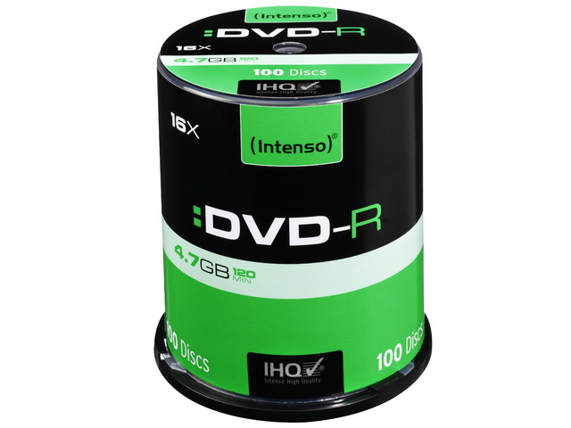 INTENSO DVD-R 4.7GB 16X (100Stk) CB CAKE BOX - 4101156