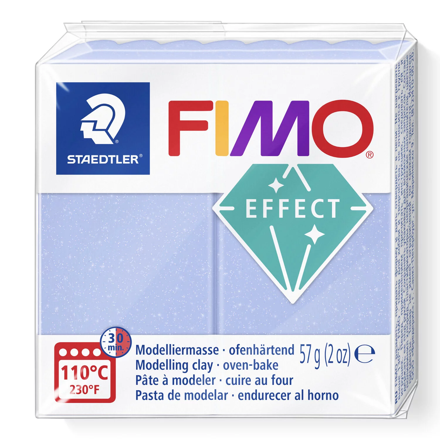 STAEDTLER 8020-386 - Fimo effect Edelstein ofenhärtende Modelliermasse, 57 g, blau achat