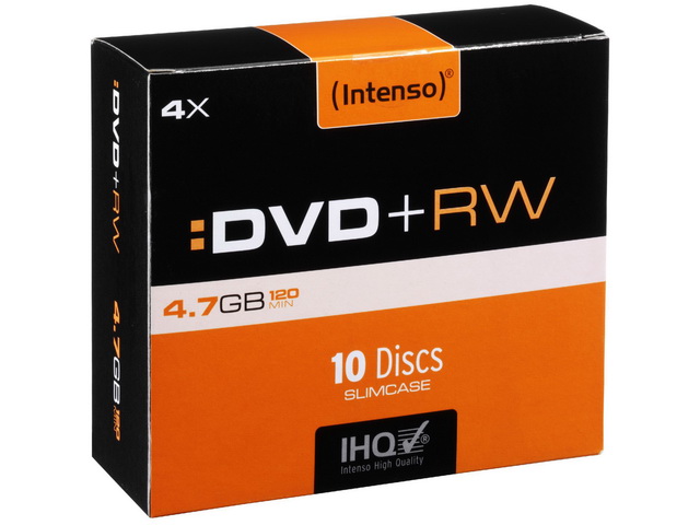 INTENSO DVD+RW 4.7GB 4X (10Stk) SC SLIM CASE - 4211632