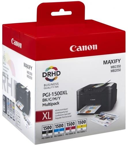 CANON PGI1500XL Multipack Blister TINTE (4) CMYK W/O SEC CARDBOARD 1x34,7/3x12ml - 9182B004