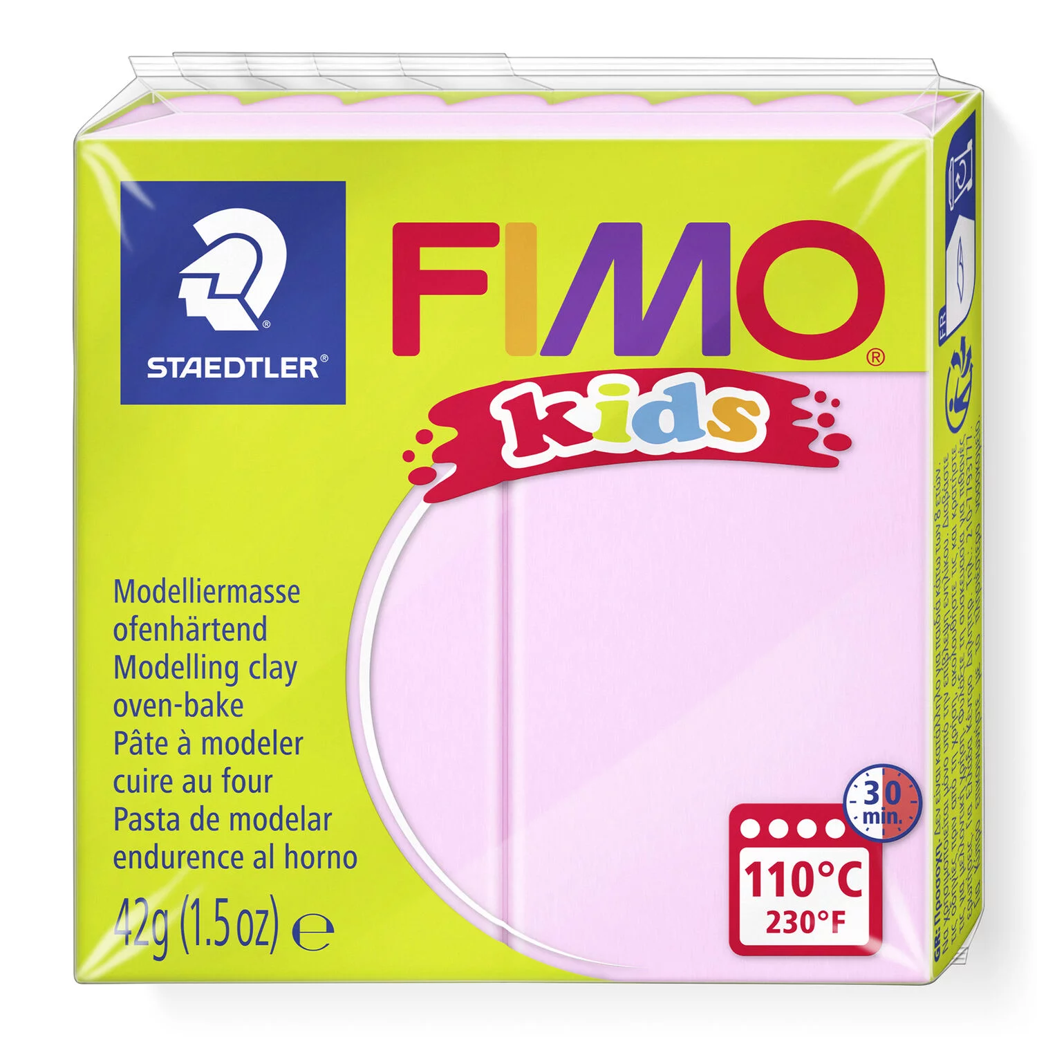 STAEDTLER 8030-25 - Fimo kids ofenhärtende Modelliermasse, 42 g, rosa