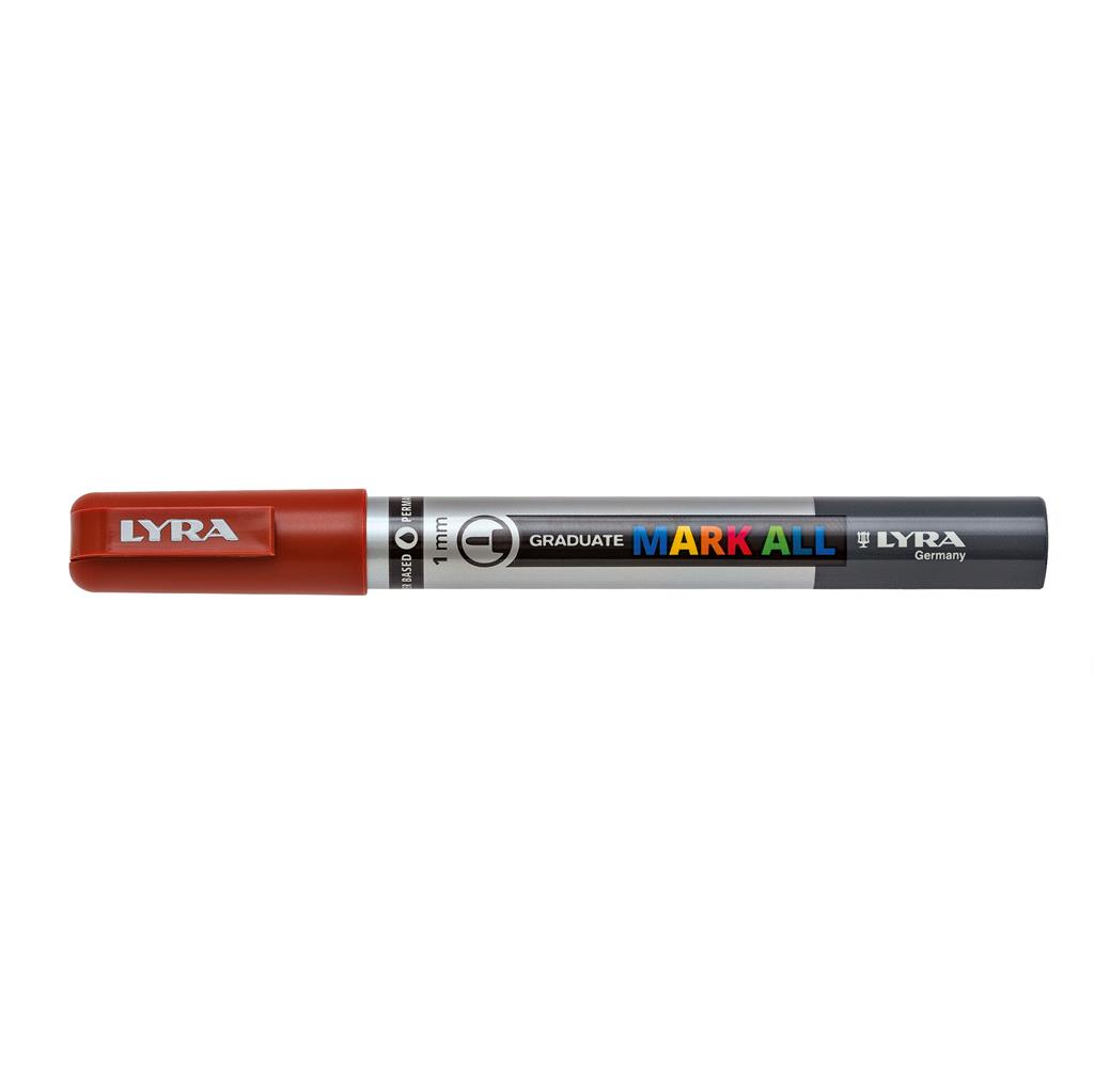 LYRA Graduate Mark All  1 mm (S) Marker, Braun