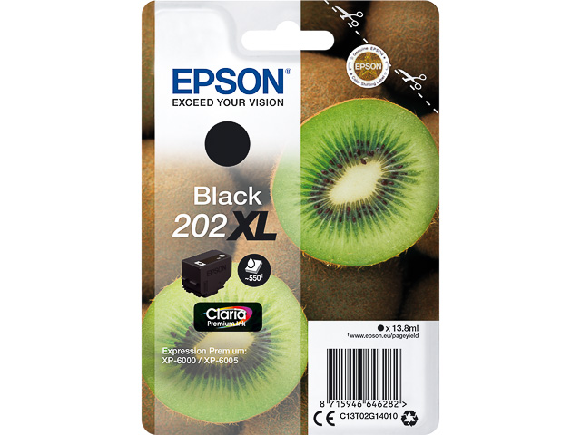 EPSON 202XL XP TINTE BLACK HC 550 S 13,8ml - C13T02G14010