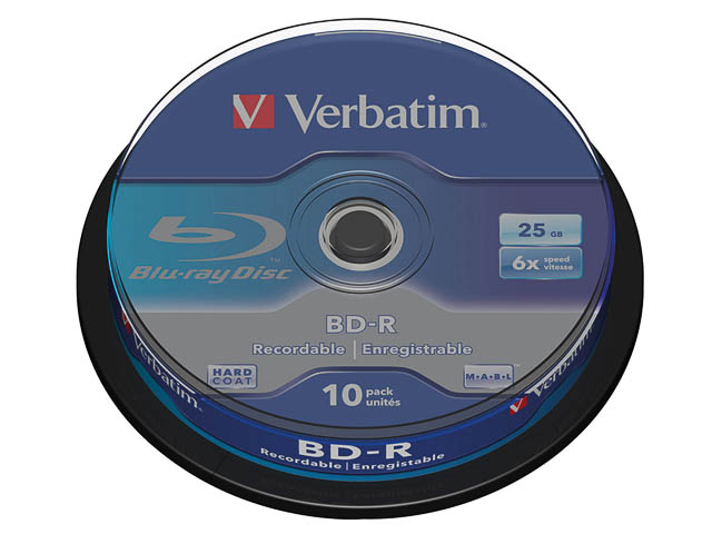VERBATIM BD-R 25GB 6X (10Stk) SP WORM SPINDEL - 43742