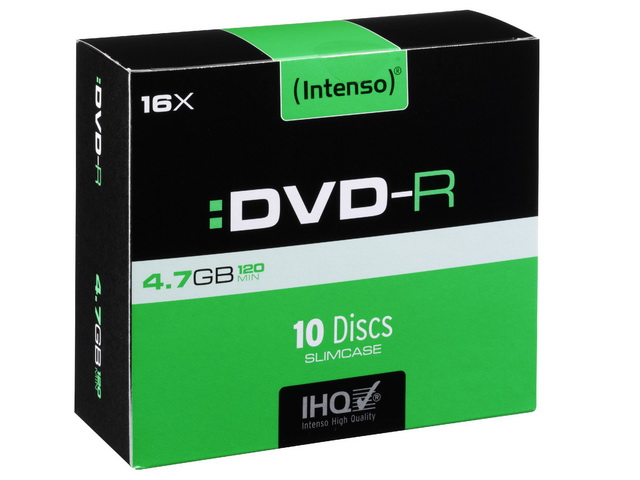 INTENSO DVD-R 4.7GB 16X (10Stk) SC SLIM CASE - 4101652