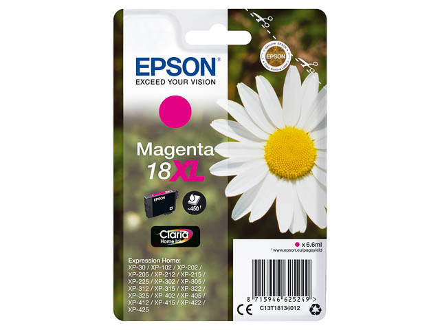 EPSON 18XL XP TINTE MAGENTA HC 450S 6,6ml - C13T18134012