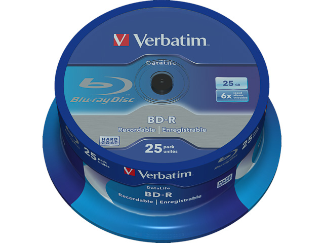 VERBATIM BD-R 25GB 6X (25Stk) SP WORM SPINDEL - 43837