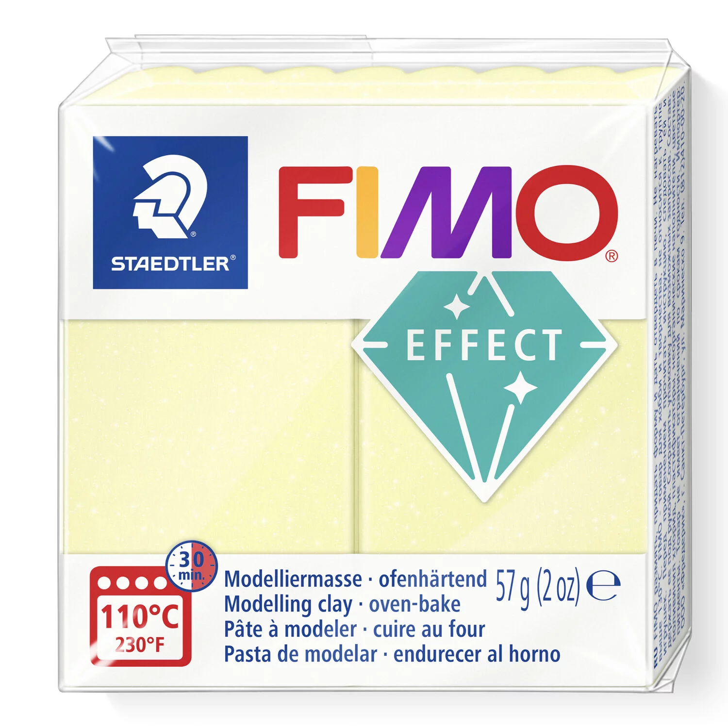 STAEDTLER 8020-106 - Fimo effect Edelstein ofenhärtende Modelliermasse, 57 g, zitrin
