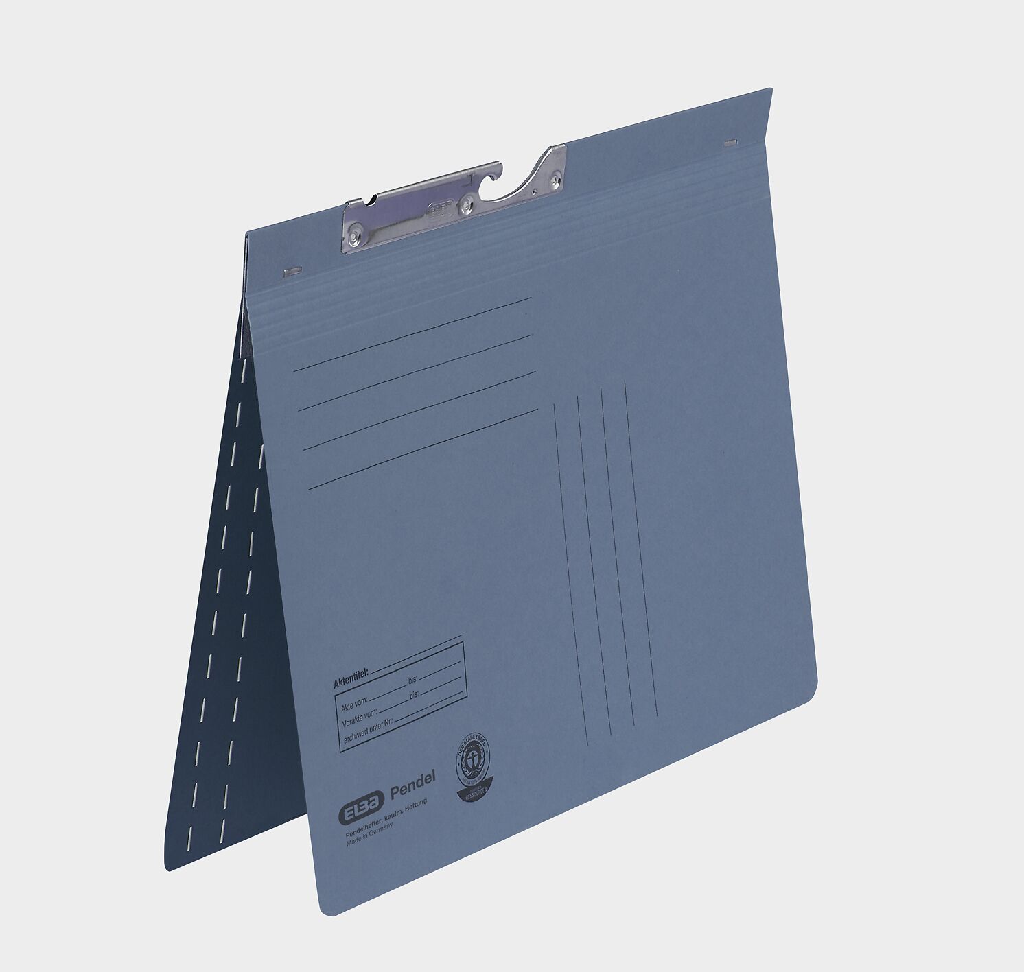ELBA ELBA Pendelhefter, DIN A4, 250 g/m² Manilakarton (RC), für ca. 200 DIN A4-Blätter, für kaufmännische Heftung, Schlitzstanzung im Rückendeckel, blau 100560093